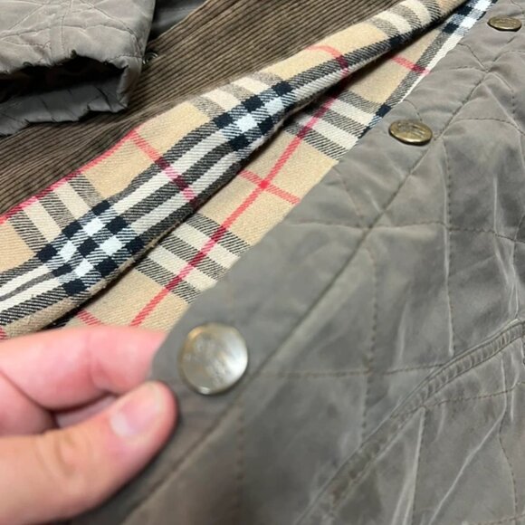 Burberry Vintage 90s hunter jacket cordury Classic beige monogram - Picture 4 of 6